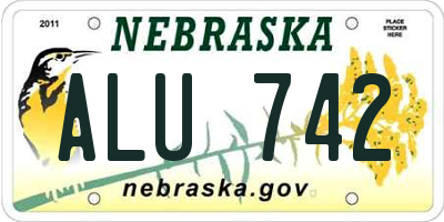 NE license plate ALU742