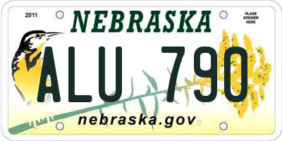 NE license plate ALU790