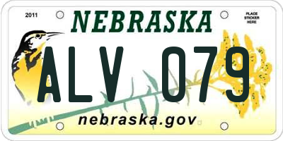 NE license plate ALV079