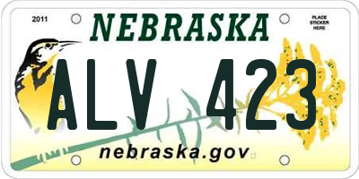 NE license plate ALV423