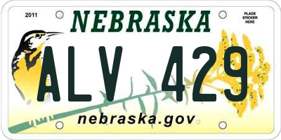 NE license plate ALV429