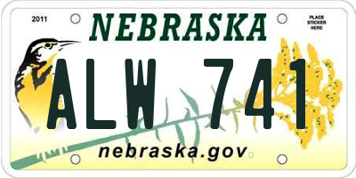 NE license plate ALW741