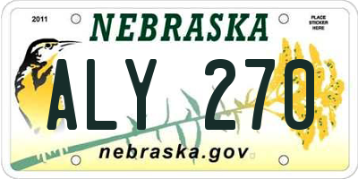 NE license plate ALY270