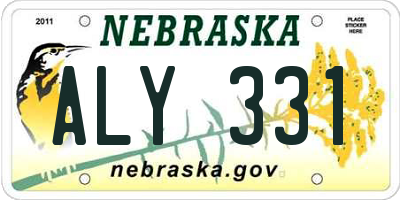 NE license plate ALY331