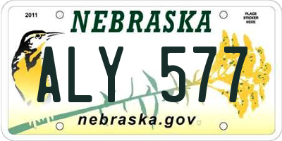 NE license plate ALY577