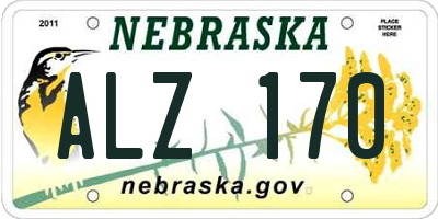 NE license plate ALZ170