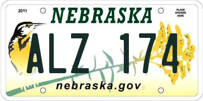 NE license plate ALZ174