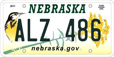 NE license plate ALZ486