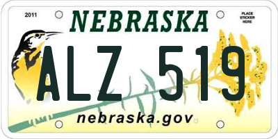 NE license plate ALZ519
