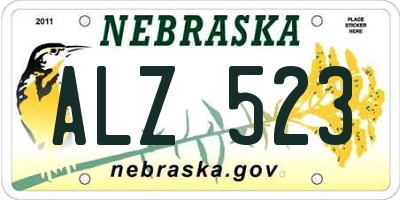 NE license plate ALZ523