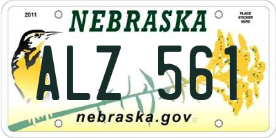 NE license plate ALZ561