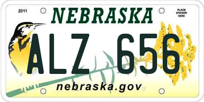 NE license plate ALZ656