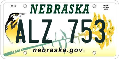 NE license plate ALZ753