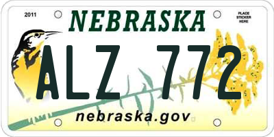 NE license plate ALZ772