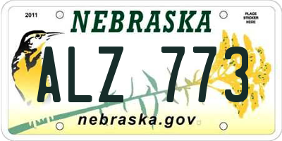 NE license plate ALZ773