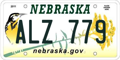 NE license plate ALZ779