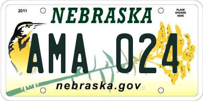 NE license plate AMA024