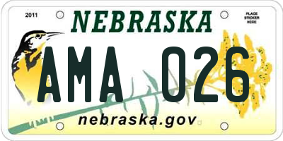 NE license plate AMA026
