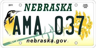 NE license plate AMA037