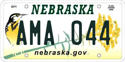 NE license plate AMA044