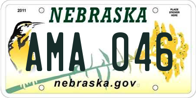 NE license plate AMA046