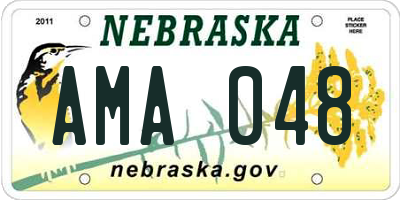 NE license plate AMA048