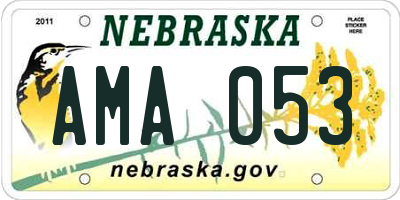 NE license plate AMA053