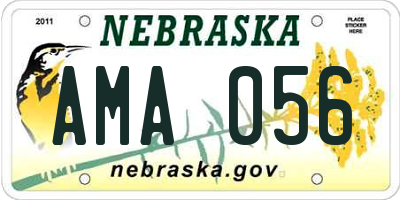 NE license plate AMA056