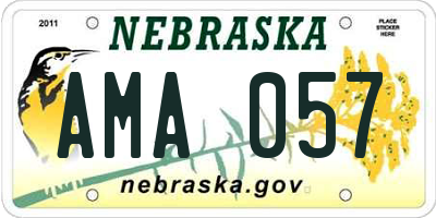 NE license plate AMA057