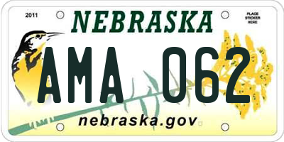 NE license plate AMA062