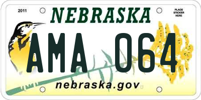 NE license plate AMA064