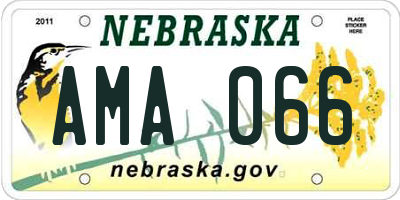 NE license plate AMA066