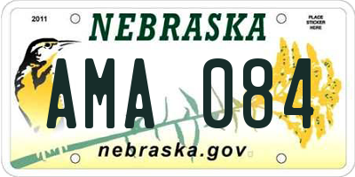 NE license plate AMA084