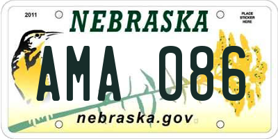 NE license plate AMA086