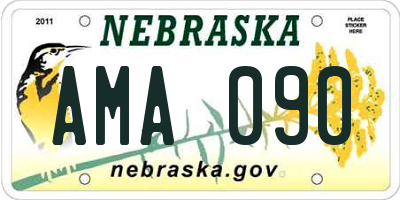 NE license plate AMA090