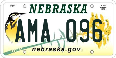 NE license plate AMA096