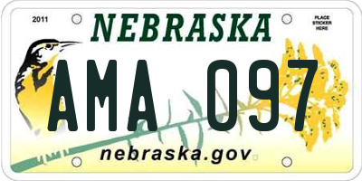 NE license plate AMA097