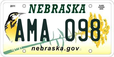 NE license plate AMA098