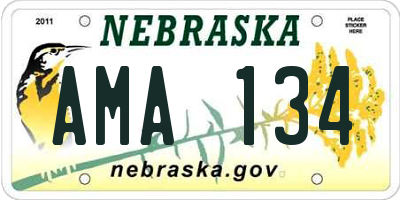 NE license plate AMA134