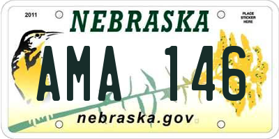 NE license plate AMA146