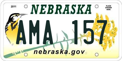 NE license plate AMA157