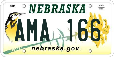 NE license plate AMA166