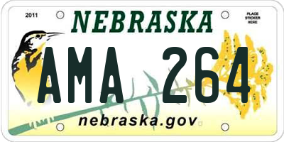 NE license plate AMA264
