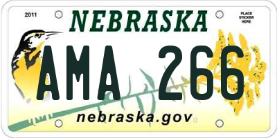 NE license plate AMA266
