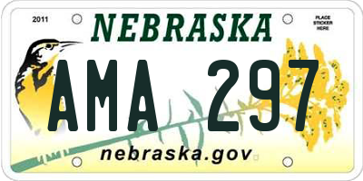 NE license plate AMA297