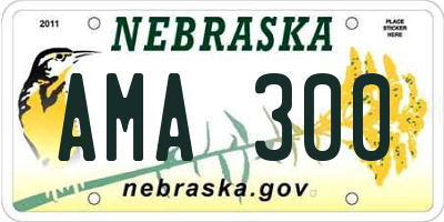 NE license plate AMA300