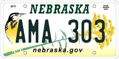 NE license plate AMA303