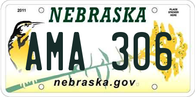NE license plate AMA306