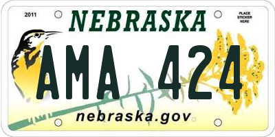 NE license plate AMA424