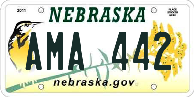 NE license plate AMA442